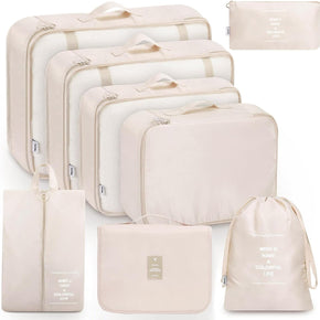 ORGANISATEUR VALISE - ENSEMBLE DE 8 ETUIS POCHETTES